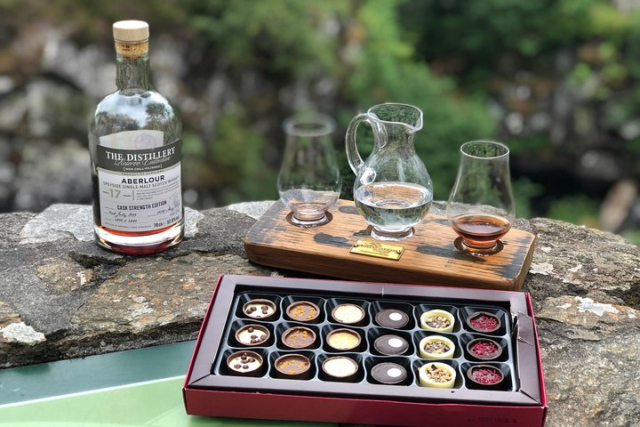 Whisky and Chocolate paired tasting at Rogie Falls
